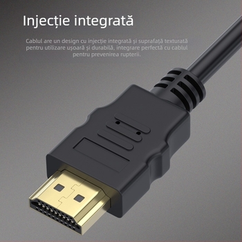 Cablu HDMI cu mufe placate cu aur, conductor din cupru, lungime 1,5–30 m, diametru exterior 7,0 mm, HDMI 1.4 cu suport 3D