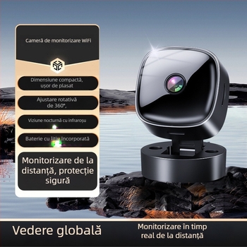 Cameră de supraveghere WiFi pentru interior, unghi larg, 1080p, vizor de noapte, control prin aplicație mobilă