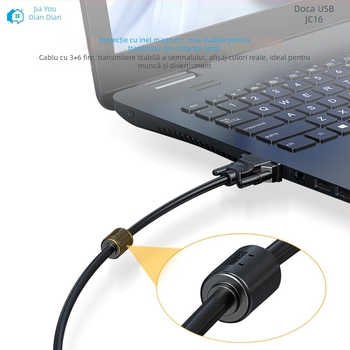 Cabl VGA adaptor JC18 pentru calculator către display/proiector, cablu adaptor, conductor de înaltă calitate, izolație PVC