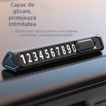 Plăcuță temporară de parcare - tip ascuns, metal, model T10, imprimare logo disponibilă, fără personalizare