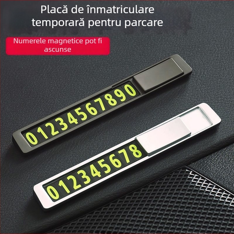 Tablă magnetică metalică pentru parcare temporară, design ascuns, model Y-3