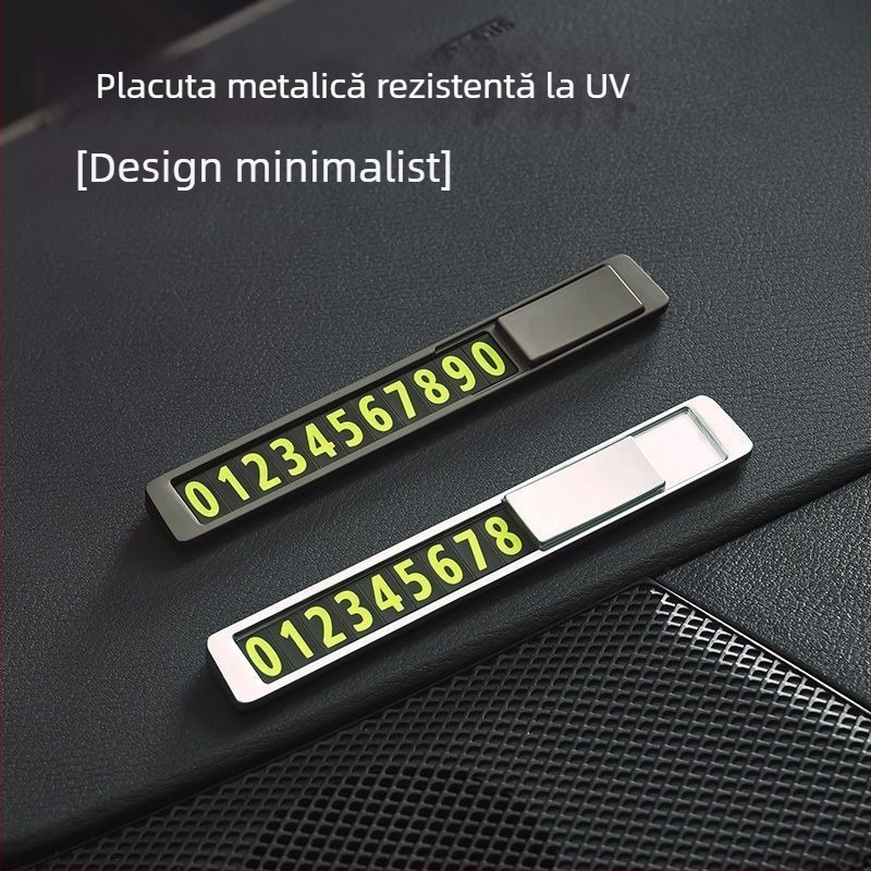 Tablă magnetică metalică pentru parcare temporară, design ascuns, model Y-3