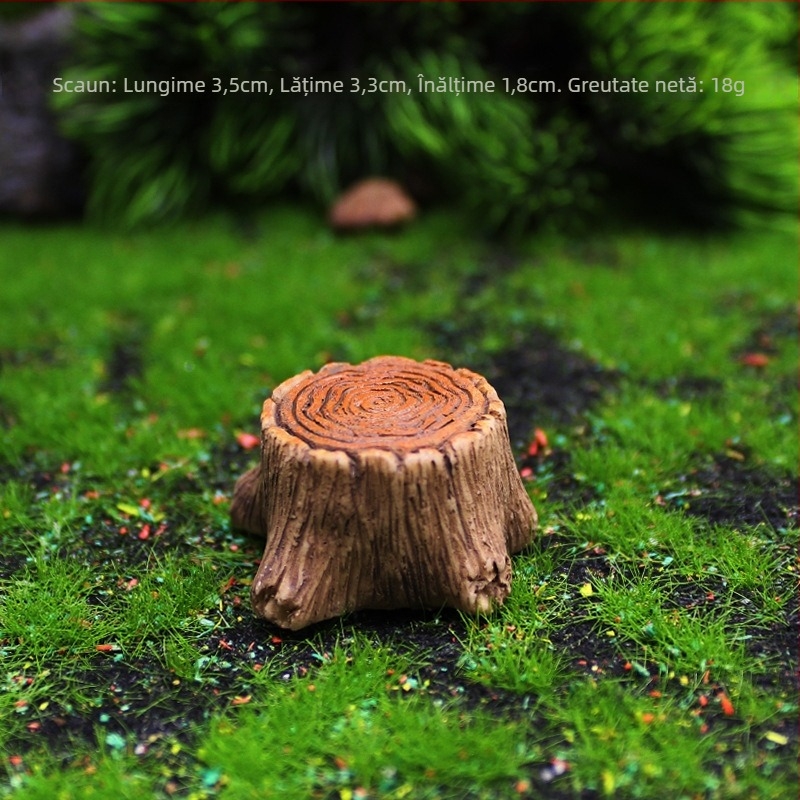 Ornamente de grădină miniaturi din rășină - În stil natură statică pentru decorul casei