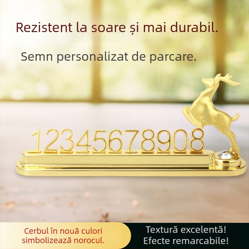 Placă temporară de parcare pentru autoturism, metal, model YH-L2061, Logo imprimat, Etichetă privată licențiată, Personalizare disponibilă