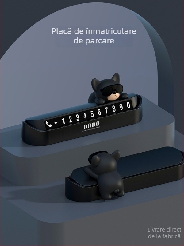 Wattsup Semn electronic pentru parcare temporară a mașinii, cu număr de telefon, corp din plastic