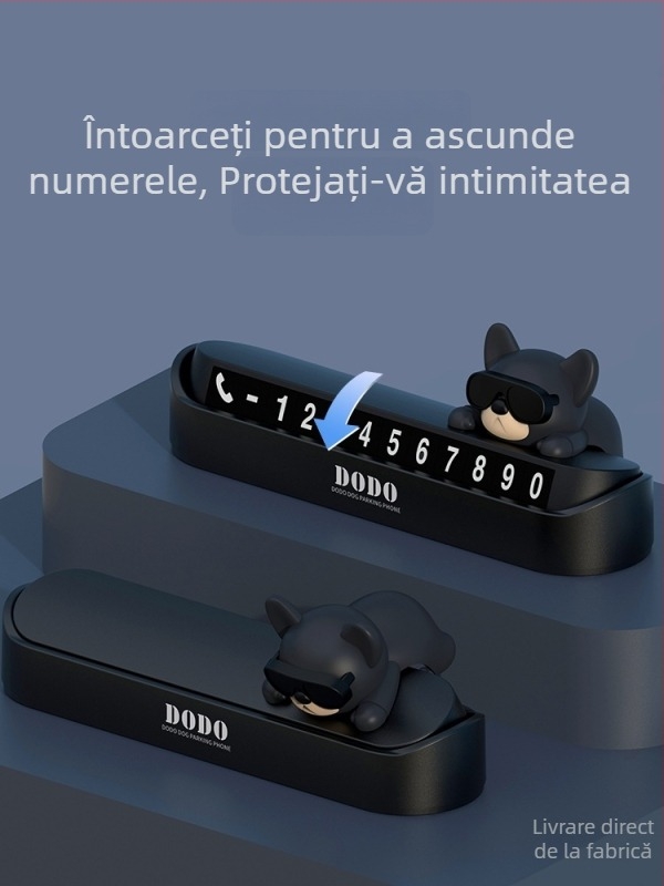 Wattsup Semn electronic pentru parcare temporară a mașinii, cu număr de telefon, corp din plastic