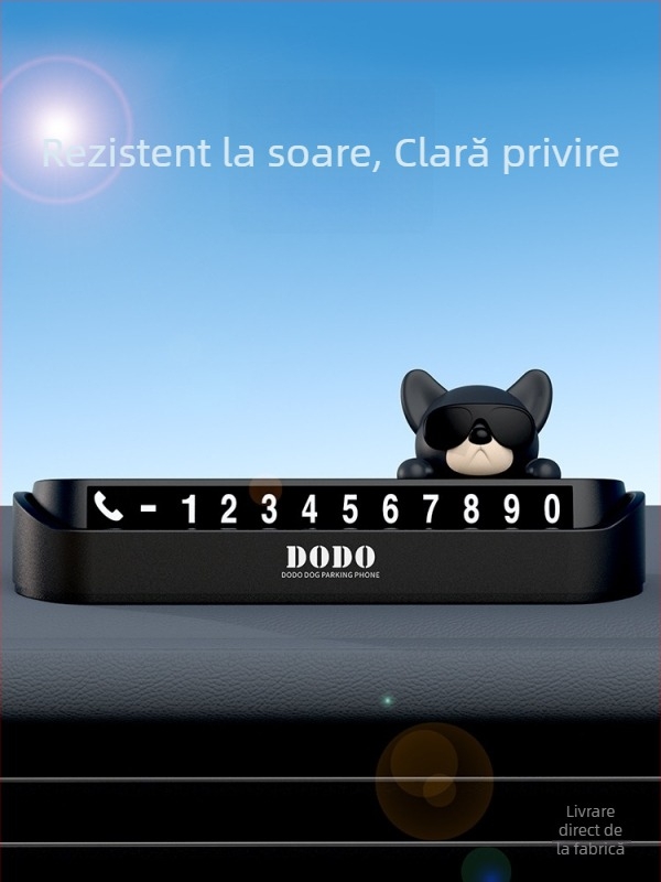 Wattsup Semn electronic pentru parcare temporară a mașinii, cu număr de telefon, corp din plastic