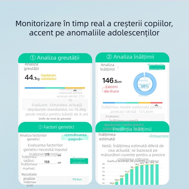 Cântar electronic inteligent cu măsurare ultrasonică, Bluetooth și anunțuri vocale, BMI, model CP30C