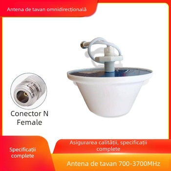 Antena de tavan interior omnidirecțională, 698–3700 MHz, cu cap de ciupercă, pentru instalații de comunicații