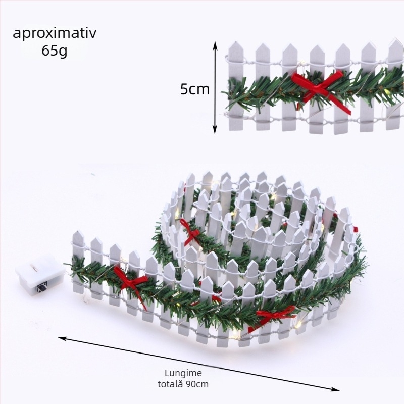 Gard de grădină Zakka Micro Landscape - Lemn, Făcut Manual, Stil Pastoral, Personalizare