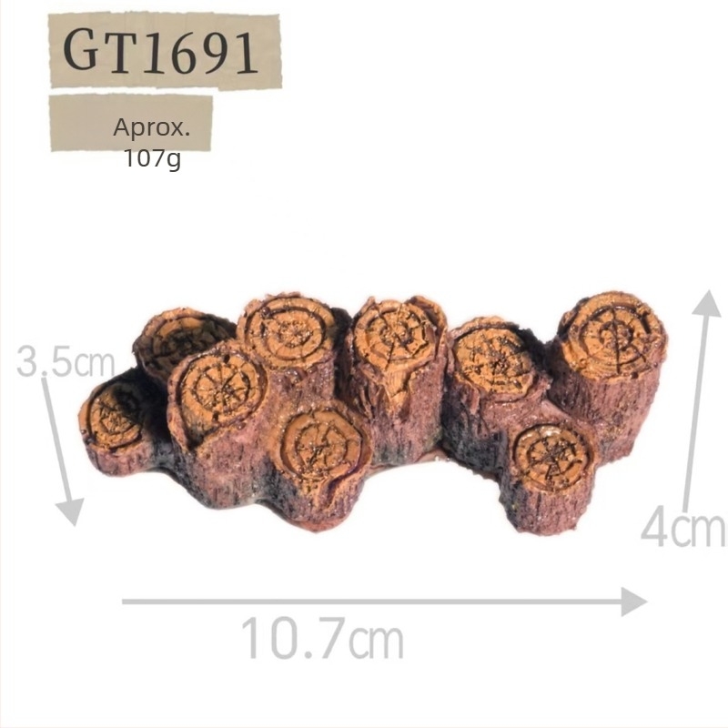 Decor din rășină pentru micro peisaj cu pod pe trunchiu de copac și mușchi pentru acvariu, formă geometrică, stil chinezesc, prelucrare personalizată, GT1690