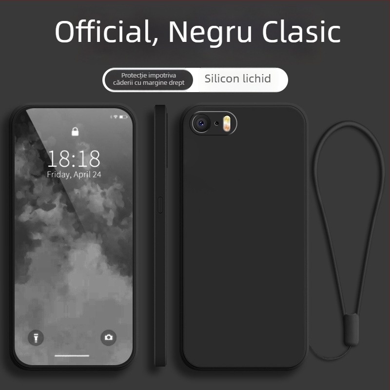 Husă telefon iPhone SE serie, design minimalist, protecție anti-cadere, prelucrare prin presare la cald