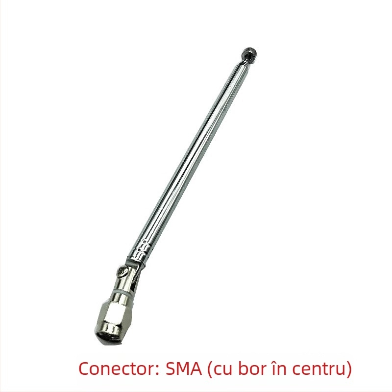 Antena SMA din rod pentru LimeSDR și HackRF – intervalul 40 MHz până la 6 GHz, impedanță 50 Ω
