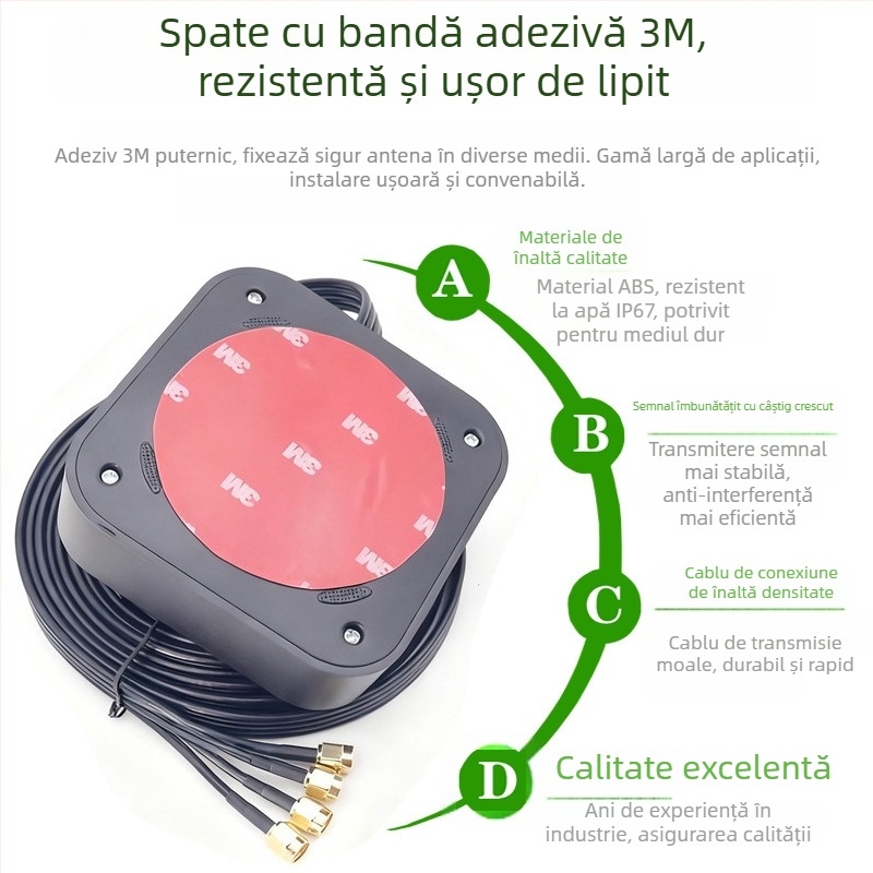 Antena de cabinet pentru module DTU/NB/3G/4G – antenă universală patru în unu, bandă completă 4G/5G