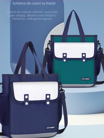 Geantă pentru lecții suplimentare din Oxford cu căptușeală din nylon, ultra-ușoară, rezistentă la uzură, reflectorizantă pentru siguranță nocturnă, unisex, potrivită pentru învățământul primar, imprimeu anime