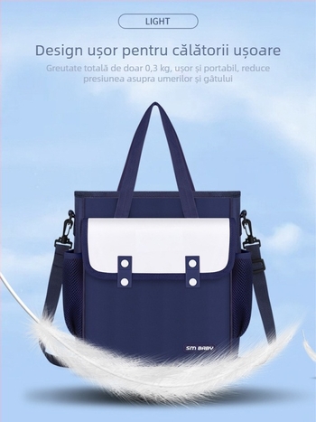 Geantă pentru lecții suplimentare din Oxford cu căptușeală din nylon, ultra-ușoară, rezistentă la uzură, reflectorizantă pentru siguranță nocturnă, unisex, potrivită pentru învățământul primar, imprimeu anime