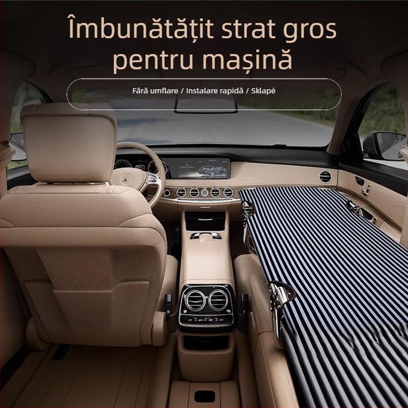 Pat de mașină universal, neinflabil, pentru bancheta din spate, pat pliabil pentru dormit în mașină (Model Hhyhe21n, țesătură Oxford)