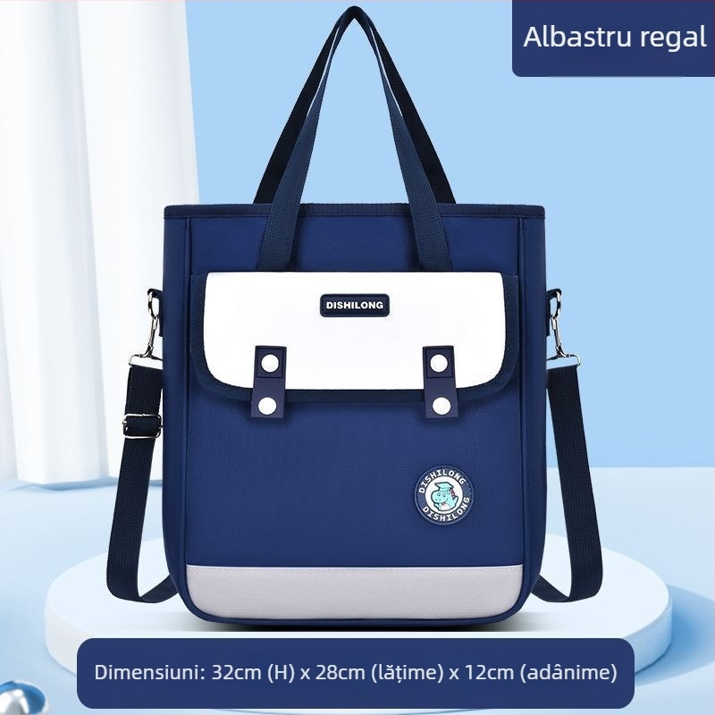 Geantă din nylon pentru elevi de școala primară, impermeabilă și ultraușoară, căptușire din poliester, curea crossbody unisex pentru învățare în afara campusului