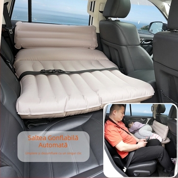 Saltea auto gonflabilă automată pentru bancheta din spate – Model P-101, PVC ecologic, 3 kg, încărcătură maximă 250 kg