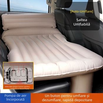 Saltea auto gonflabilă automată pentru bancheta din spate – Model P-101, PVC ecologic, 3 kg, încărcătură maximă 250 kg