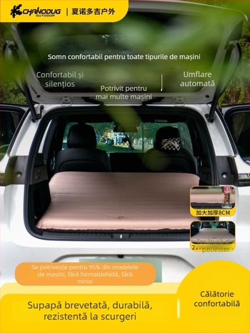 CHANODUG Saltea auto cu self-inflating pentru două persoane, pernă din spumă, Material Chun yafang, Greutate 4,5 kg