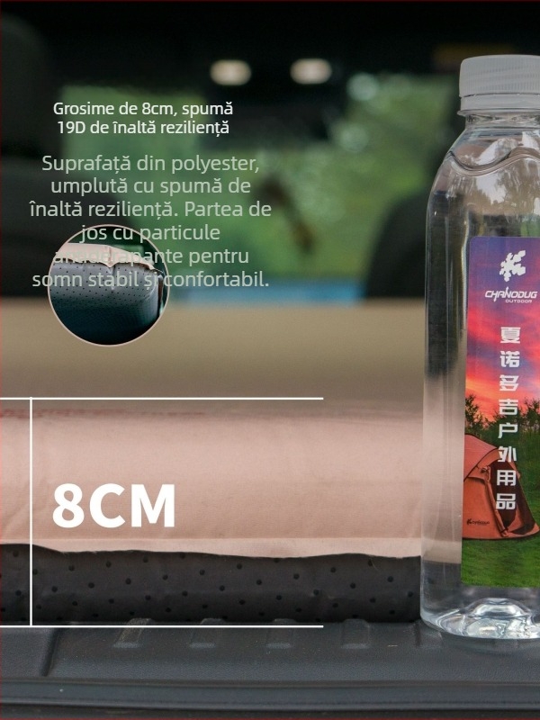 CHANODUG Saltea auto cu self-inflating pentru două persoane, pernă din spumă, Material Chun yafang, Greutate 4,5 kg