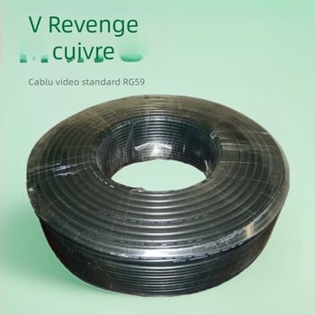 East River cablu coaxial RG59 pentru transmisie RF, mantă PVC, certificat ROHS