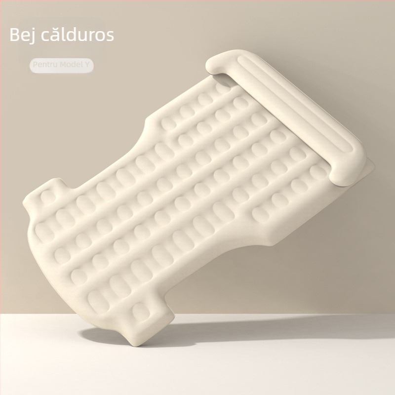 Covoraș auto pentru scaunul din spate Tesla Model Y, material velur gros, umflare electrică, sarcină maximă 500 kg, logo imprimat