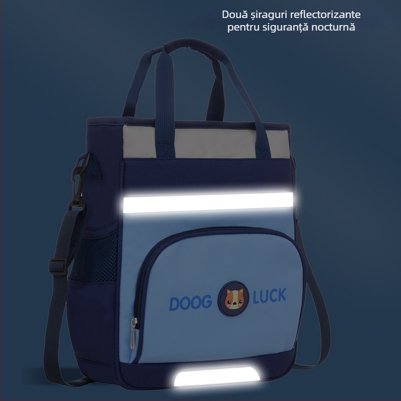 Geantă tote din pânză Oxford pentru elevi de clasa I–VI – protecție a coloanei, reducere a încărcării, design respirabil, model desen animat, unisex