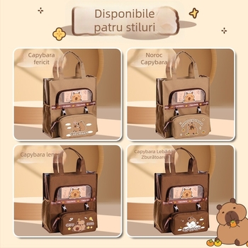 Geantă tote pentru copii – material Oxford, impermeabilă, ultra-ușoară, rezistentă la uzură, model anime