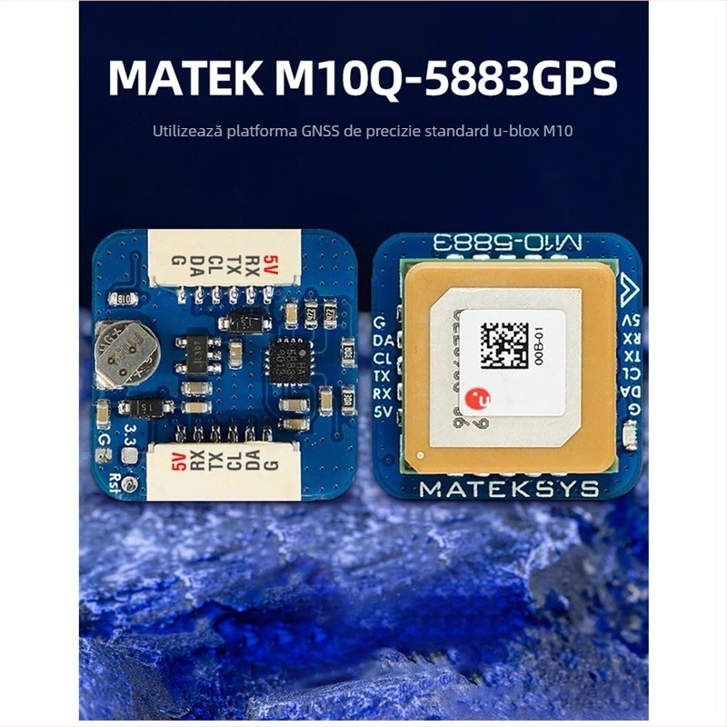 Matek modul GPS cu sensibilitate înaltă M10Q-5883, Beidou GNSS cu antenă omnidirecțională, semnal stabil