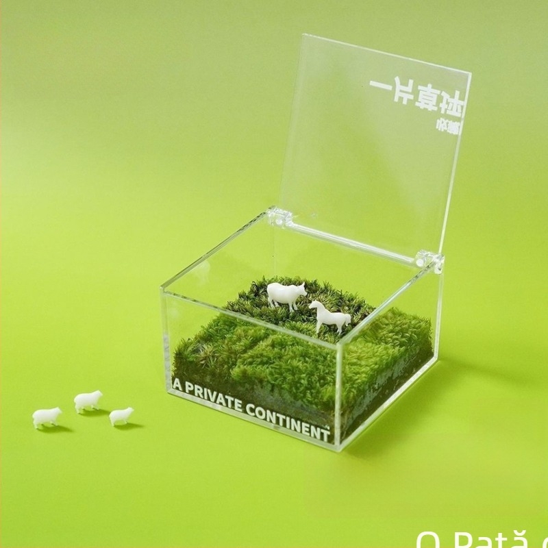 Peisaj micro cu mușchi pentru birou — Material: mușchi; Decor pentru birou; Potrivit ca dar corporativ; Drepturi IP neautorizate