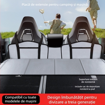Covoraș de dormit pentru spatele SUV-ului — panou extensibil pliabil, material flocking, model 005, greutate 1,2 kg, sarcină maximă 200 kg, nu necesită umflare