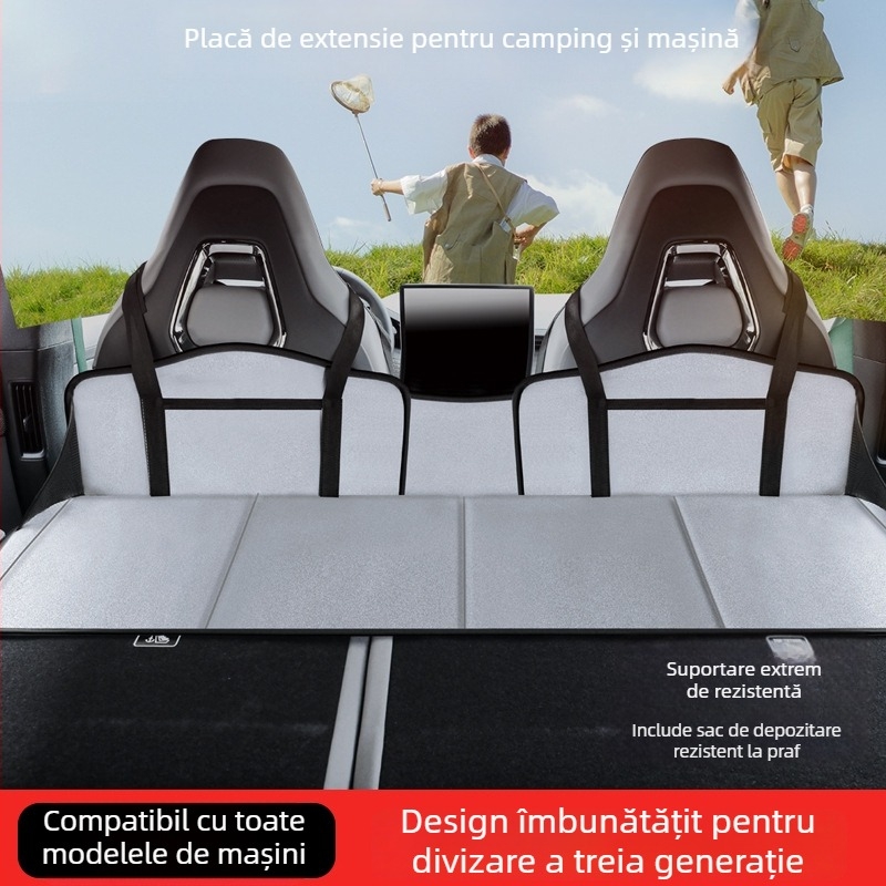 Covoraș de dormit pentru spatele SUV-ului — panou extensibil pliabil, material flocking, model 005, greutate 1,2 kg, sarcină maximă 200 kg, nu necesită umflare