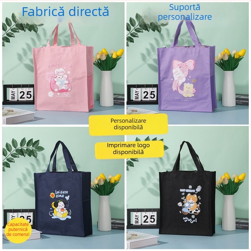 Geantă de studiu pentru pregătire suplimentară: material Oxford, compartiment interior dublu, imprimare de logo disponibilă, personalizare disponibilă, potrivită pentru pregătiri în afara școlii