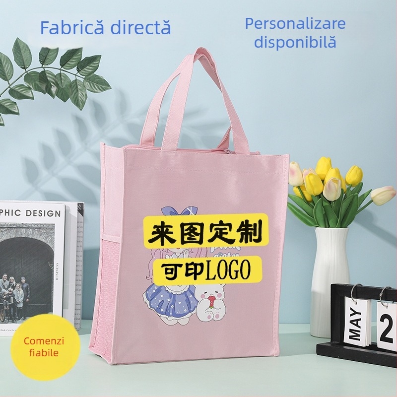 Geantă de studiu pentru pregătire suplimentară: material Oxford, compartiment interior dublu, imprimare de logo disponibilă, personalizare disponibilă, potrivită pentru pregătiri în afara școlii