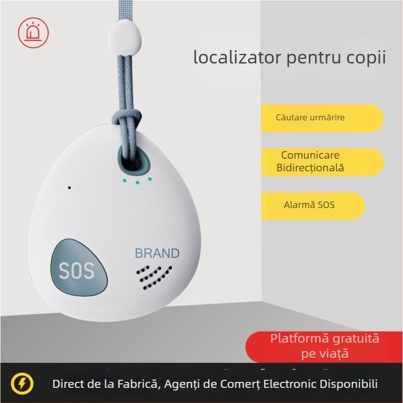 Locator Beidou cu apel vocal SOS și GPS, zonă wireless de geofence, anti-pierdere pentru oameni în vârstă și copii, model X1, precizie GPS 5 m, baterie ~5 zile, impermeabil