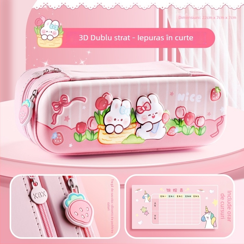 Kaba Bear 3D penar, EVA, stil coreean, dublu strat, unisex