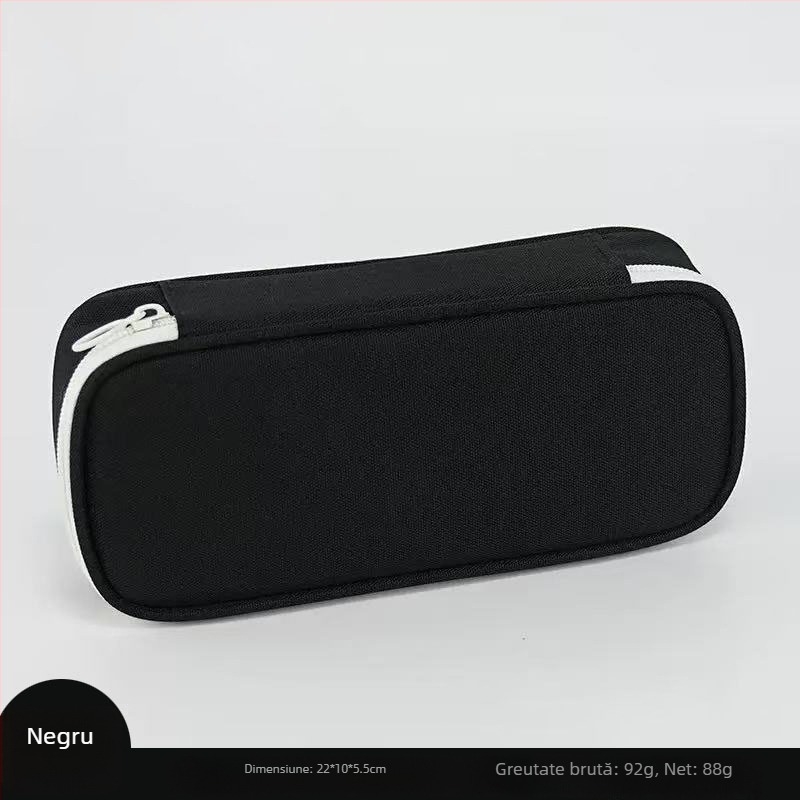 Penar din stofă Oxford cu imprimare logo, simplu, capacitate mare, ușor, unisex, pentru școala primară, căptușeală poliester, stil campus tineresc