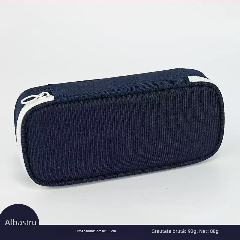 Penar din stofă Oxford cu imprimare logo, simplu, capacitate mare, ușor, unisex, pentru școala primară, căptușeală poliester, stil campus tineresc