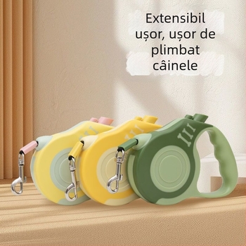 Set de lesă pentru câine cu model în dungi, poliester, potrivire universală, utilizare în toate anotimpurile, stil de relaxare