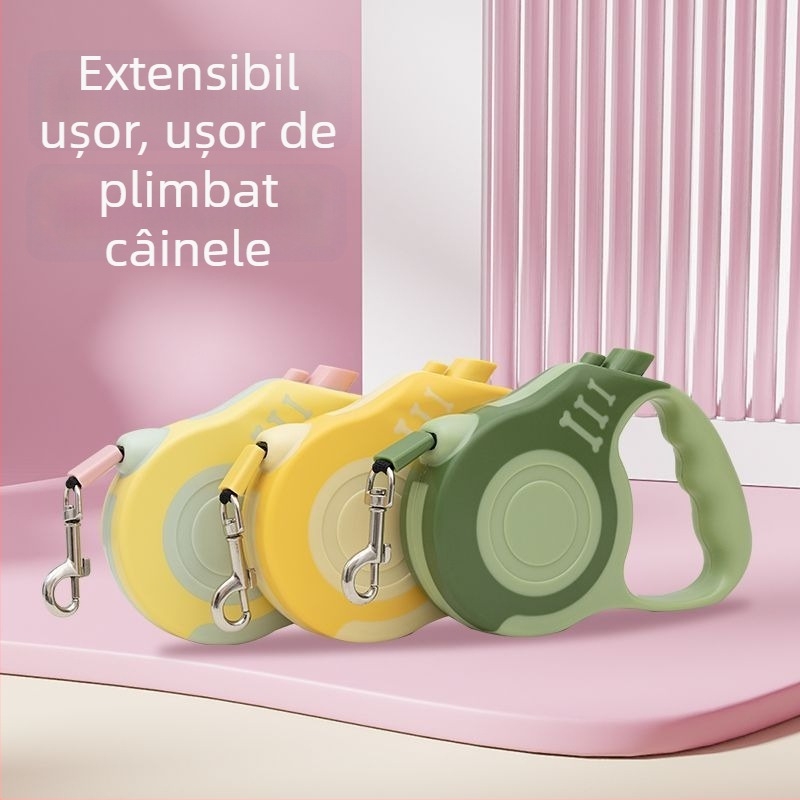 Set de lesă pentru câine cu model în dungi, poliester, potrivire universală, utilizare în toate anotimpurile, stil de relaxare