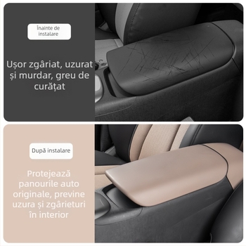 Protector pentru cotiera centrală – ABS, panou decorativ interior, compatibil BYD Dolphin 25 Intelligent Driving Edition