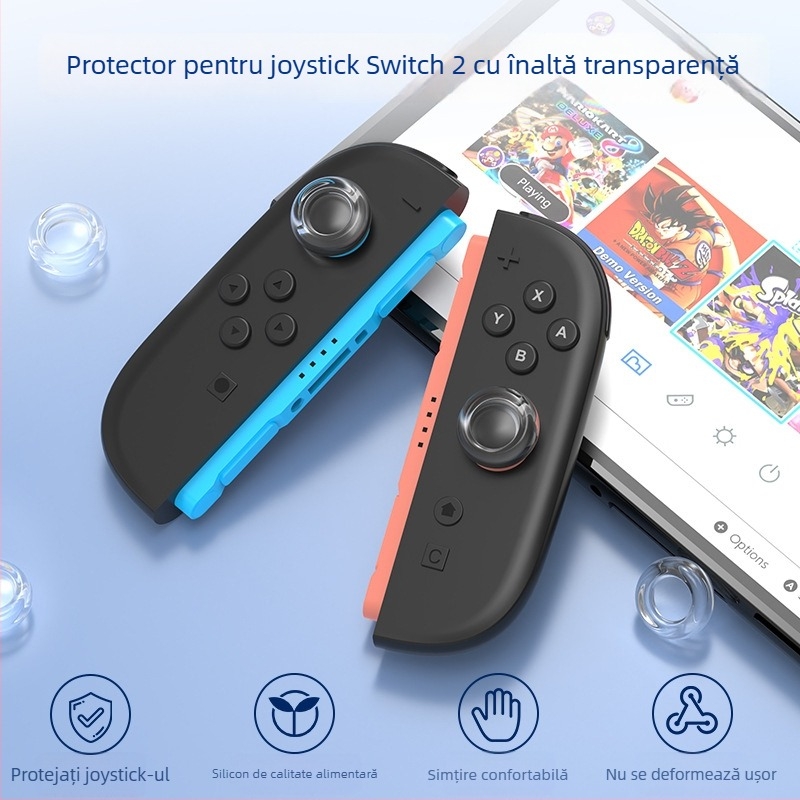 Capac joystick pentru Nintendo Switch NS2 – Protecție cu formă de ciupercă pentru joystick stâng și drept