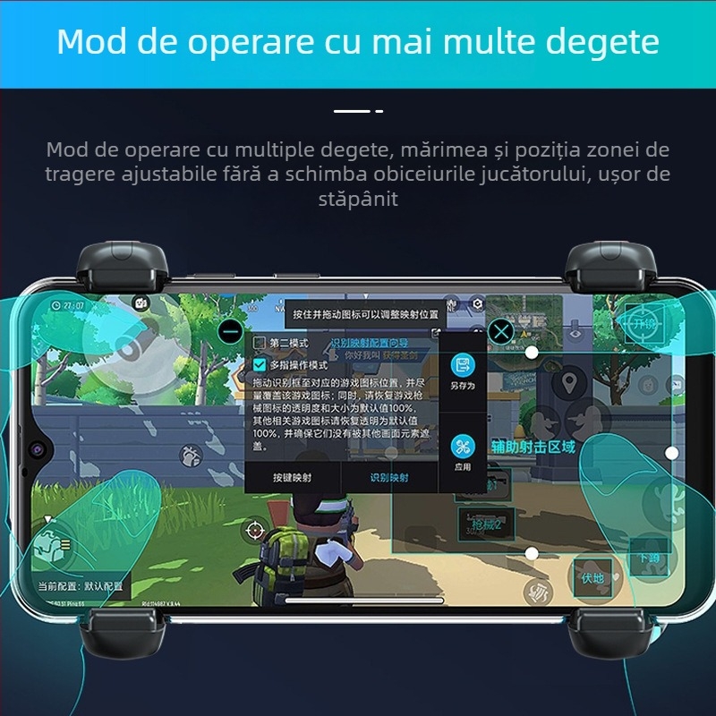 Gamepad S07 | USB/Bluetooth; Fără vibrații; Compatibil cu iPhone și Android | (USB/Bluetooth; Fără vibrații; Compatibil cu iPhone/Android; Control recul auto)