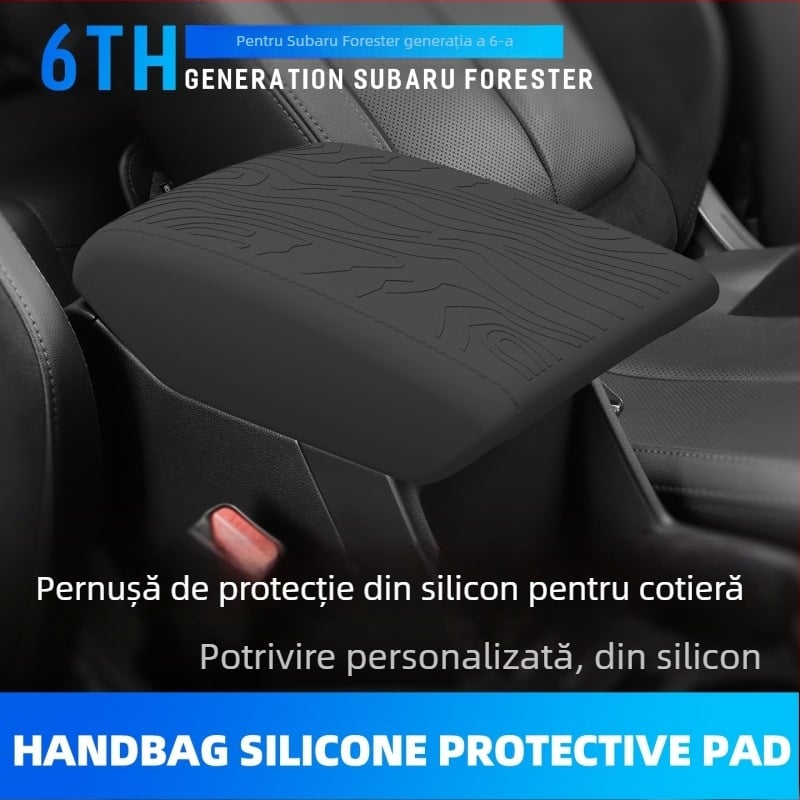 Spire Pad silicon pentru cotieră Subaru Forester a șasea generație – organizator interior de depozitare