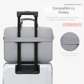 Geantă de protecție pentru laptop și tabletă – material Oxford, impermeabil, fermoar, mâner moale, compartiment interior cu fermoar, protecție la șocuri
