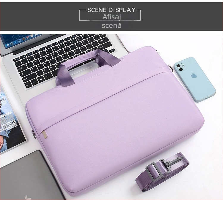 Geantă de protecție pentru laptop și tabletă – material Oxford, impermeabil, fermoar, mâner moale, compartiment interior cu fermoar, protecție la șocuri