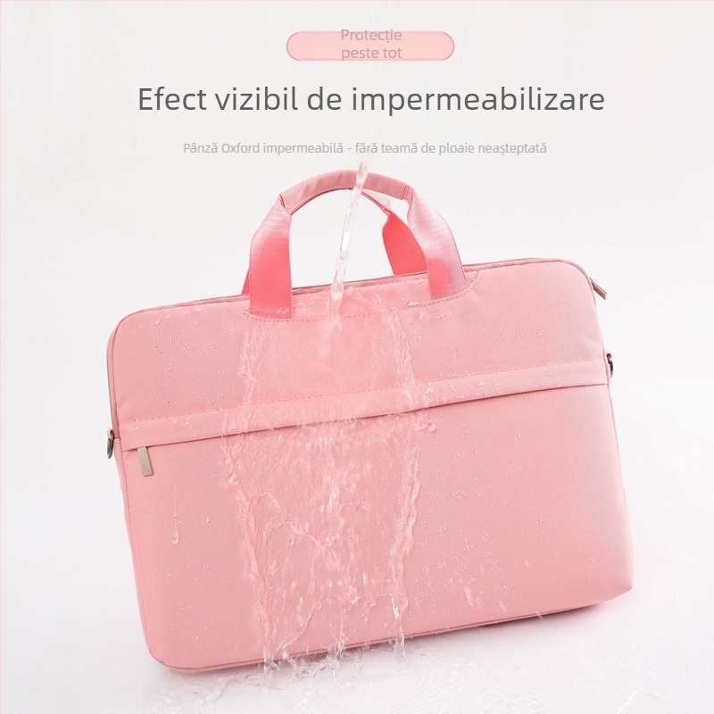 Geantă de protecție pentru laptop și tabletă – material Oxford, impermeabil, fermoar, mâner moale, compartiment interior cu fermoar, protecție la șocuri