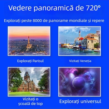 Ochelari VR cu montură pe cap 3D – Experiență panoramică imersivă în teatru – ecran de 32 inch – Dispozitiv purtabil inteligent